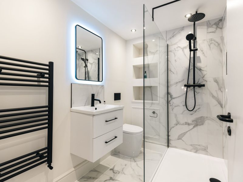 Bathroom with walk-in shower